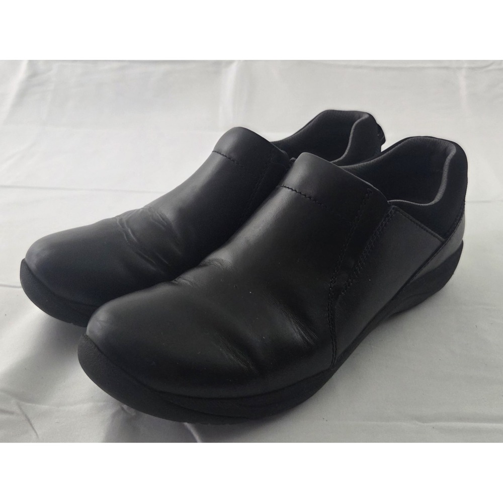Dansko Work Shoes Womens 39 US 8.5 Black Leather Slip Resistant Workwear Utility